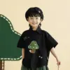 纯棉衬衫套装2025夏新款男宝宝森系衬衣